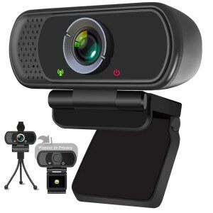 마이크가 내장된 XPCAM HD 1080P 웹캠컴퓨터 PC 및 노트북용 USB 웹캠 | 커버/삼각대 포함 웹캠 110 F노트북 맥용 플러그 앤 플레이 스트리밍 컴퓨터 카메라 OV 광각 줌팀 트위치 게이밍
