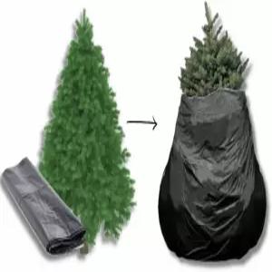 플라스틱 장소 크리스마스 트리 폐기 및 보관 가방 나무에 맞는 높이 9피트 38인치 x 34인치 114인치