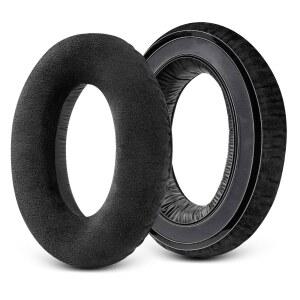 GEVO EARPADS FOR SENNHEISER HD650 / HD600 HD660S HD545 HD525 HD535 헤드폰 VELOUR EAR PADS 쿠션 교체용 MASSDROP X HD6XX HD58X 및 HD580 HD565 JUBILEE 헤드셋 (VELOUR BLACK)