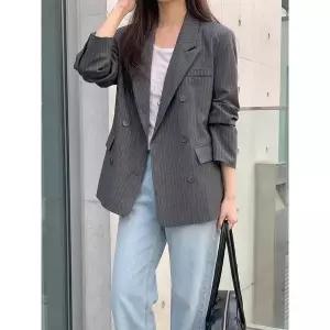 [헤레이스]스트라이프 더블 자켓 YMSH26FW019_P434096159