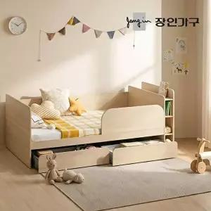 [장인가구](무료) 뉴피터 LED 수납헤드 E0 서랍형 침대 프레임 SS+가드