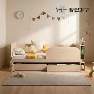 [장인가구](무료) 뉴피터 LED 수납헤드 E0 서랍형 침대 프레임 SS+라텍스탑포켓