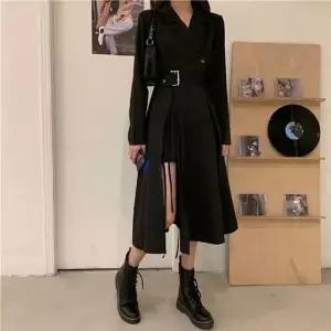 스터닝팩토리 레이디스 모던무드 시크 시그니처 1컬러 자켓형 벨트롱드레스업 원피스 셔츠형원피스