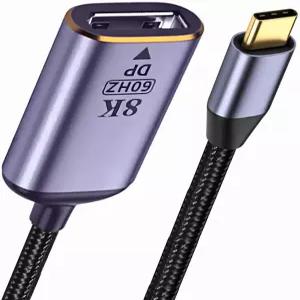 NGFF USB4.0 타입-C 호스트 to DisplayPort 암 모니터 DP 디스플레이용 짧은 케이블 어댑터 8K 60hz 4K