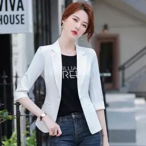 여성자켓 봄여름 7부소매 슬림핏 숏 캐주얼 점퍼 심쿵해외구매