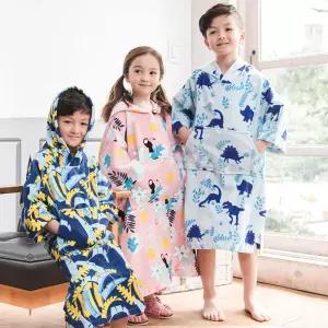 베베샤 아동 유아 후드 롱 비치가운 목욕가운 샤워타월 휴가 물놀이 수영장 캐릭터 후드타올 비치
