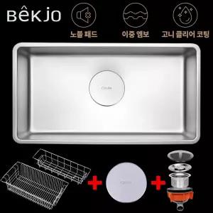 [신형리뉴얼]백조씽크 사각씽크볼 깜뽀르테860플러스 엠보코팅 싱크볼교체 올스텐배수구포함