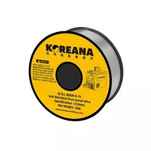 코리아나 논가스 용접봉 와이어 K-71 철용접 5KG 납땜