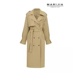[MARIJIA] 코튼 롱 더블 트렌치 코트_MCTA32016