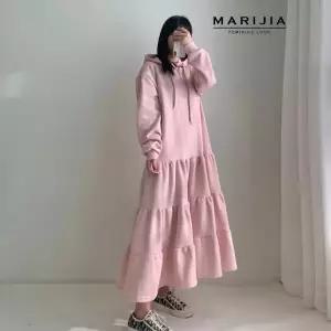 [MARIJIA] 소프트 기모 후드 캉캉 원피스_MOPA41076