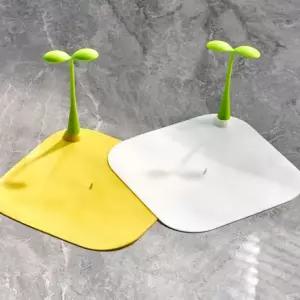 실리콘 배수구 덮개 캡 새싹 욕실 하수구 마개 커버 주방 싱크대 역류 냄새 방지 세탁실 벌레 뚜껑 단