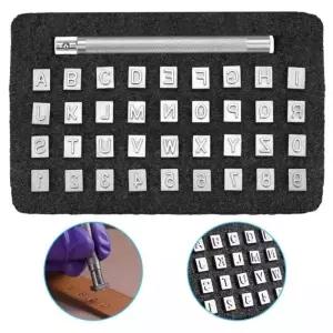 4.5mm 가죽 공예 각인 펀치 DIY 알파벳 숫자 이니셜