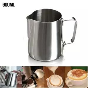 도모 304 스텐 밀크 600ml 스팀 피쳐/카페/피처/손잡이/스테인/리스/레스/까페/스팀잔/우유/편리/간편/업소