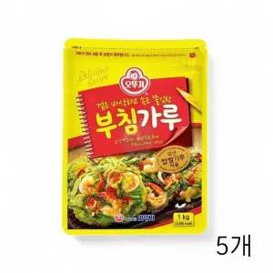[셀러허브]오뚜기 부침가루 1Kg X 5개 식자재 바삭한 부침용 분말가루 (S33511229)