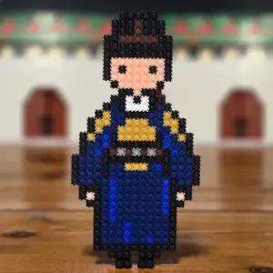 해피브릭 디폼블럭 8mm 단종 만들기 어린이 역사 학습 한국의왕 DIY 테마 키트