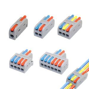 10PCS 미니 고속 배선 터미 전기 커넥터 케이블 도체 컴팩트 푸시 분배기 범용