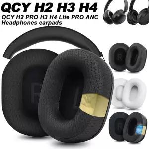 QCY H2 PRO H3 H4 Lite PRO ANC 교체 용 이어 패드 메쉬 천 메모리 커버 스폰지 소프트 단백질 용 이어폰