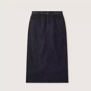 로엠 린넨 데님 H라인 롱 스커트 RMWJG25G11