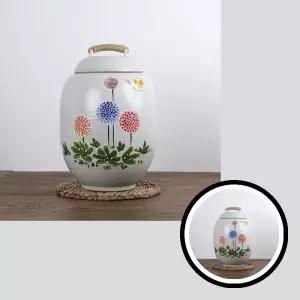 소금항아리 국산 쌀독 민들레 쌀통 10kg 현관소금 현관항아리 TLa4411