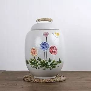 고품질 국산 민들레 쌀독 쌀통 10kg 소금항아리 현관소금 쌀독 쌀항아리 여주쌀독 도자기쌀독 W34C081