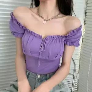 오프숄더 반팔티 셔링 슬림핏 크롭티 여름티셔츠 오프숄더티셔츠 셔링티셔츠 페미닌룩