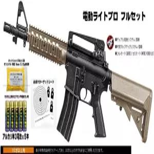 풀 세트 전동건 라이트 프로 M4 CQB TAN 컬러 모델 알카리 0.12gBB 탄·타깃 페이퍼 A5판 도쿄 마루이