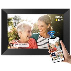 UHALE 디지털 액자 WIFI 10.1인치 전자 사진 1280 X 800 HD IPS 터치 스크린 자동 회전 슬라이드쇼 휴대폰에서 사진/동영상 즉시 공유