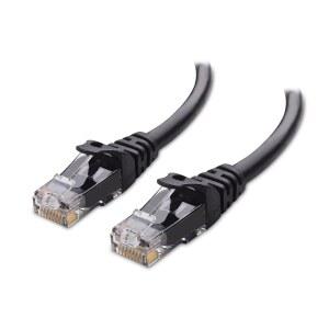 CABLE MATTERS 10GBPS 스내글리스 CAT6 이더넷 케이블 35피트 블랙 | 24 AWG 무도금 구리 금도금 RJ45 POE++ 550MHZ 대역폭 코드