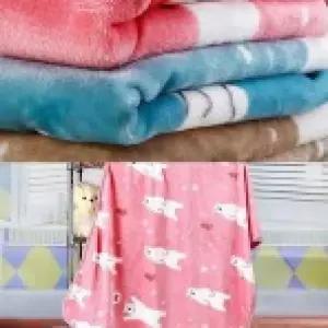 딜로그? 북유럽무릎담요 밍크 곰패턴 보온 블랭킷