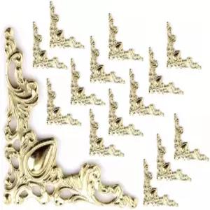 스크랩북 및 DIY 공예품을 위한 30Pcs 앤티크 골드 코너 프로텍터 사진 앨범 액자 보석 상자 홈 데코용