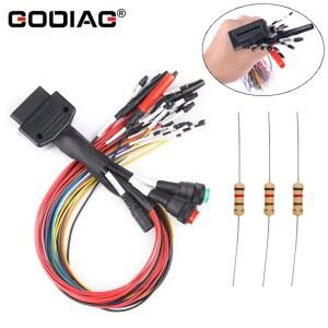 오리지널 GODIAG OBD2 점퍼 브레이크아웃 트리코어 케이블 풀 프로토콜 자동차 진단 도구 ECU 프로그래밍을 위해 ECU 연결에 사용됨