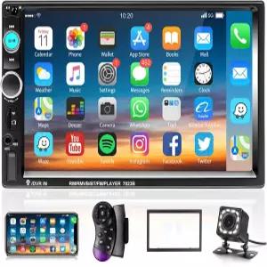 Podofo 자동차용 레오 더블 DIN 카 라디오 7 MP5 플어 HD 터치린 디지털 블루투스 멀티미디어 PhoneLink