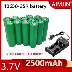 18650 25R 3.7V 2500mAh   충전식 리튬 배터리, 대용량 에너지 저장