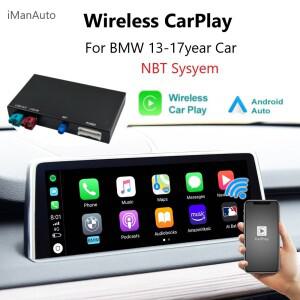 iManAuto 무선 CarPlay 모듈 BMW 호환 NBT 3 5 X5 F15 X1 X3 F25 F48 2014-2017 안드로이드 오토 미러링크