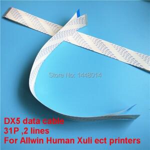 4세트 에코 솔벤트 프린터 FFC 플랫 데이터 케이블 31핀 2선 Epson DX5 헤드 Allwin Xuli X6 Twinjet Human