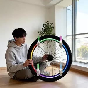 자전거 바퀴 휠 라이트 휠조명 바퀴등 야간 라이딩 감성 캠핑 용품 2개입-WFPZ2GN