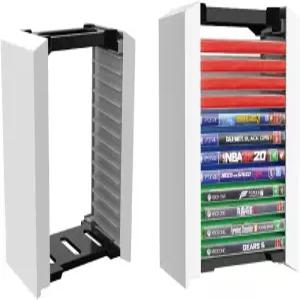 PS5 수직 스탠드 2개 세트 소프트 스토리지 게임 랙 Xbox One Series X/S Switch 및 기타 카트리지용