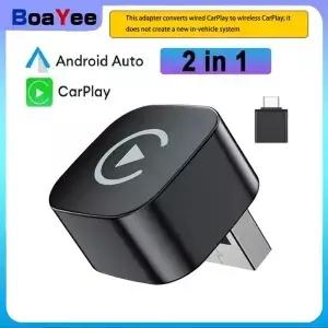 안드로이드 오토 무선 카플레이 미니 USB AI 박스 2in1 어댑터 도요타 볼보 현대용