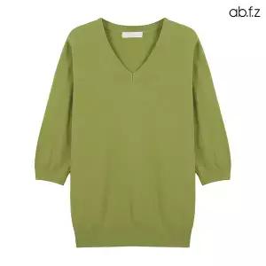 [ab.f.z] 브이넥 7부소매 루즈핏 니트 (AFY5HW47A)