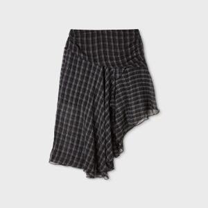 [AK수원점] [후아유] 여성 Asymmetric Check Skirt WHWHG4991F