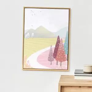 거실 벽인테리어 감성 일러스트 캔버스 풍경화 액자 30X40CM