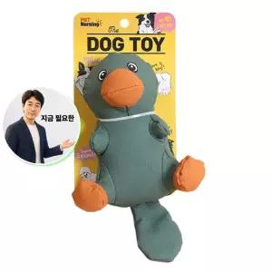 지금 필요한 튼튼한애견 가죽 삑삑이 터그놀이 장난감 1P 오리 애착 강아지