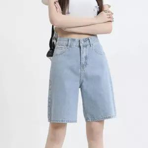 여자 여름 외출 캐주얼 패션 나들이 코디 데님 반바지