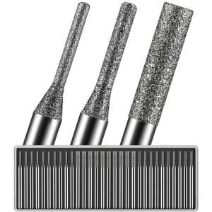 10개씩 30개입 1MM 2MM 3MM 팁 150방 다이아몬드 드릴 비트 1/8 샹크 드릴링 및 연삭용 드레멜 호환 유리 보석 금속 다이아몬드 팁용