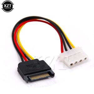 Sata15-pin 수 전원 Molex Ide 4 핀 암 드라이브 어댑터 라인 전문 180mm 케이블 컴퓨터 HDD 하드 디스크에