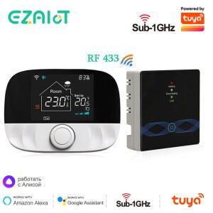 가스 보일러 물 난방용 스마트 Tuya 온도 조절기 Wifi RF 무선 온도 컨트롤러는 Alexa Google 홈과 함께 작동합니다.