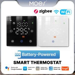 MOES Tuya 스마트 ZigBee/WiFi 온도 조절기 저전력 가스 보일러 온도 조절기 Alexa 및 Google Home과 호환