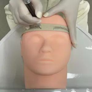 미용 3D 실리콘 얼굴 마네킹 23cm
