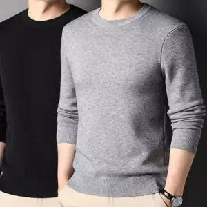 간절기 긴팔 라운드넥 남성 가을니트 남자니트 무지 스웨터 스타일 기본