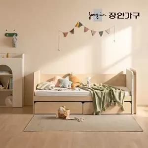 [장인가구](무료) 뉴피터 LED 패브릭헤드 E0 서랍형 침대 프레임 S+라텍스탑포켓